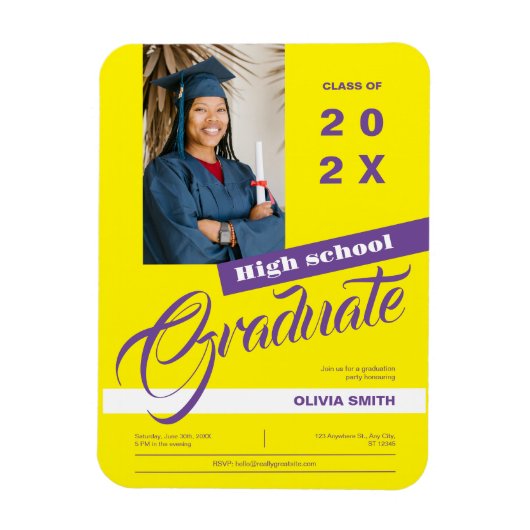 フォトミニマルモダン主義の高校卒業 マグネット (縦)