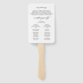 フォトミニマルモダン結婚式 プログラムファンx 3 ハンドファン (裏面)