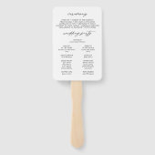 フォトミニマルモダン結婚式 プログラムファンx 3 ハンドファン (裏面)