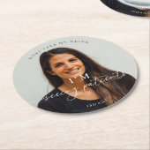 フォトミニマル主義が飲み物を取らない ラウンドペーパーコースター (アングル)