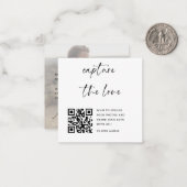 フォトミニマル共有ラブQRコードテーブルカード ノートカード (正面/裏面インサイチュ)