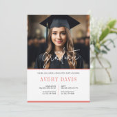 フォトミニマル卒業式パーティーの招待 招待状 (スタンド正面)