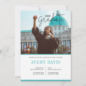 フォトミニマル卒業式パーティーの招待 招待状 (正面)