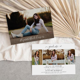 フォトミニマル招待状付き卒業パーティー 招待状