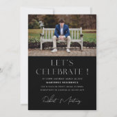 フォトミニマル招待状付き卒業パーティー 招待状 (裏面)