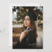 フォトミニマル招待状付き卒業パーティー 招待状 (裏面)