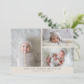 フォトミニマル数々のリストクリーム誕生のお知らせ 案内状 (スタンド正面)