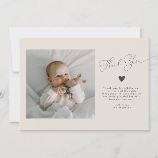 フォトミニマル数々のリストクリーム誕生のお知らせ 案内状 (裏面)