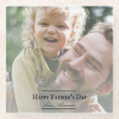 フォトミニマル父の日 ガラスコースター (正面)