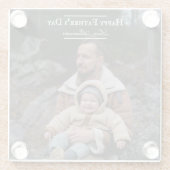 フォトミニマル父の日 |白 ガラスコースター (裏面)