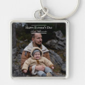 フォトミニマル父の日 |白 キーホルダー (正面)