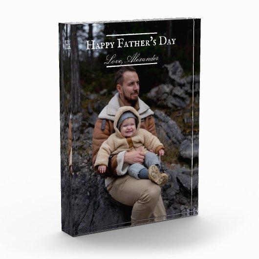 フォトミニマル父の日 |白 フォトブロック (左)