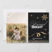 フォトミニマル結婚したリストと明るい シーズンカード (正面)