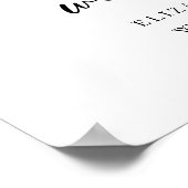 フォトミニマル結婚リストスクリプトのウェルカムサイン ポスター (角)