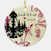 フォトミュージカルブラックストロベリーシャンデリア セラミックオーナメント (裏面)