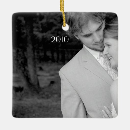 フォトミュージカルブラックバードヴィンテージシャンデリア セラミックオーナメント (正面)