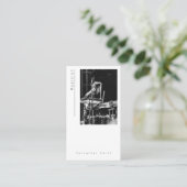 フォトミュージシャン白黒モダン名刺 名刺 (スタンド正面)