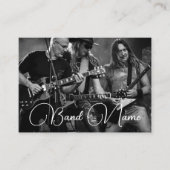 フォトミュージックバンドグループの黒い名刺 名刺 (正面)