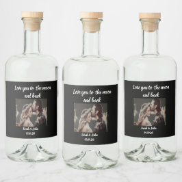 フォトムーンとバックカクテルのパーティーに愛 リキュールボトルラベル