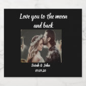 フォトムーンとバックカクテルのパーティーに愛 リキュールボトルラベル (シングルラベル)