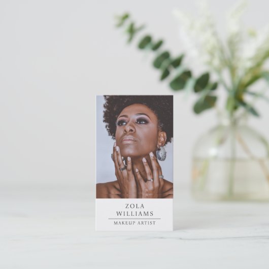 フォトメイクアップアーティストの名刺 名刺 (スタンド正面)