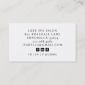 フォトメイクアップアーティストの名刺 名刺 (裏面)