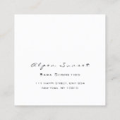 フォトメイクアップアーティストまつげピンクの眉の花模様 スクエア名刺 (裏面)