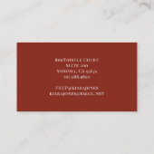 フォトメイクアップアーティストホワイトスクリプトタイプ 名刺 (裏面)