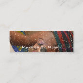 フォトメイクアップアーティスト睫毛眉毛バラ金ゴールド小 スキニー名刺 (裏面)