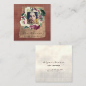 フォトメイクアップBloggイベントプランナーフローラブルゴーニュ スクエア名刺 (正面/裏面)