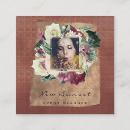 フォトメイクアップBloggイベントプランナーフローラブルゴーニュ スクエア名刺