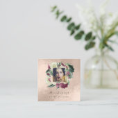 フォトメイクアップBloggイベントプランナーフローラ赤面バラ スクエア名刺 (スタンド正面)