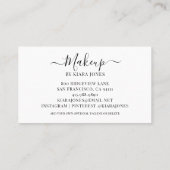 フォトメイクモダンアップアーティストスクリプト 名刺 (裏面)