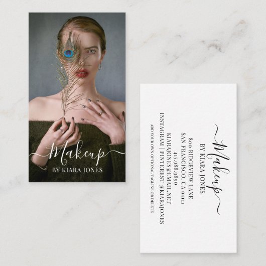フォトメイクモダンアップアーティストスクリプト 名刺 (正面/裏面)