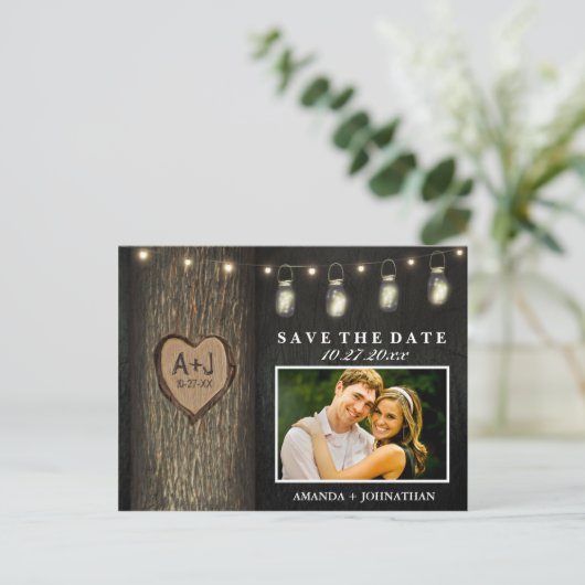 フォトメイソンのJar Oakツリー日付カードを保存 案内ポストカード (スタンド正面)