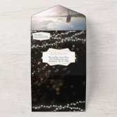 フォトメイソンジャールヒマワリ黄色&金ゴールド結婚ズ オールインワン招待状 (外側)