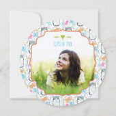 フォトメイソンジャールピンクコーラルアクアフローラ卒業 招待状 (裏面)