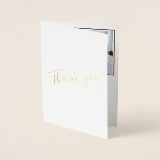 フォトメエレガントッセージありがとうご結婚ざいました 箔カード (正面)