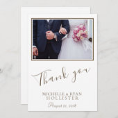 フォトメエレガントッセージありがとうご結婚ざいます サンキューカード (正面/裏面)