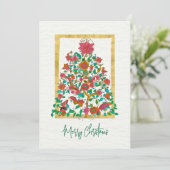 フォトメキシコカラフルンツリーメリークリスマスカード 招待状 (スタンド正面)