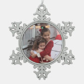 フォトメタル スノーフレークピューターオーナメント (正面)