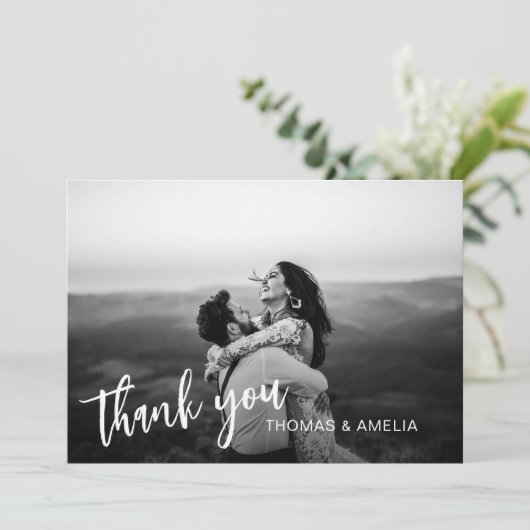 フォトメッセーカスタムジのスクリプ結婚トのサンキューカード サンキューカード (スタンド正面)
