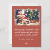 フォトメッセージのクリスマス伝統的の追加 シーズンカード (裏面)