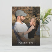 フォトメッセージの追加パパドーターファーズデイカード 招待状 (スタンド正面)