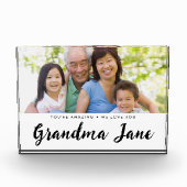 フォトメッセーパーソナライズされたジおばあちゃんの名前 フォトブロック (正面)
