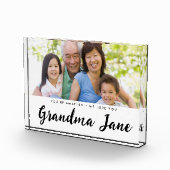 フォトメッセーパーソナライズされたジおばあちゃんの名前 フォトブロック (右)