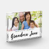 フォトメッセーパーソナライズされたジおばあちゃんの名前 フォトブロック (左)