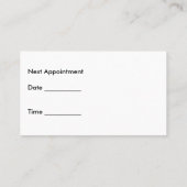 フォトメトリックの名刺 予約カード (裏面)