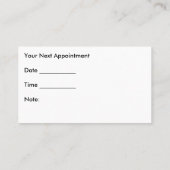 フォトメトリックの名刺 予約カード (裏面)