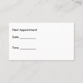 フォトメトリックの名刺 予約カード (裏面)